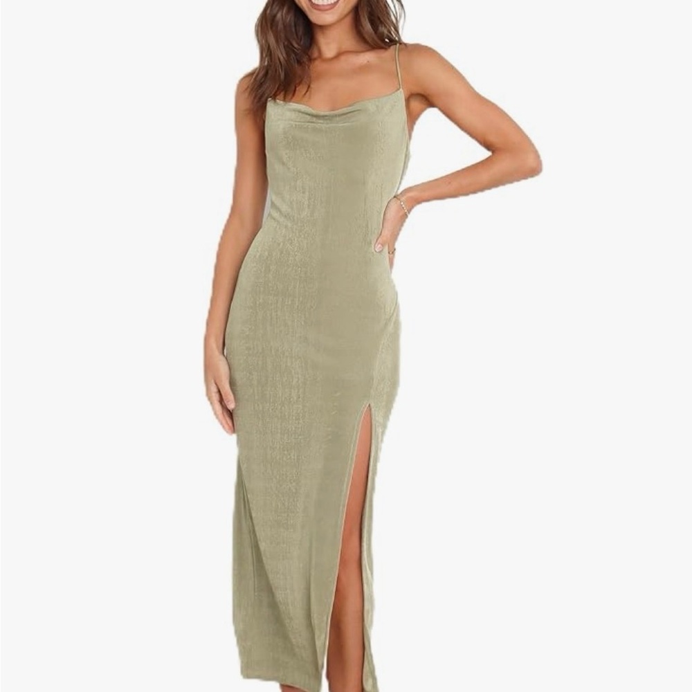 Petal & Pup Sage Green Maxi Dress
